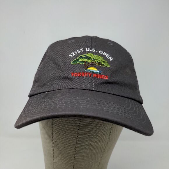 USGA Men's Slideback Hat Gray Adjustable Embroidered 121st US Open Torrey Pines - Picture 2 of 12